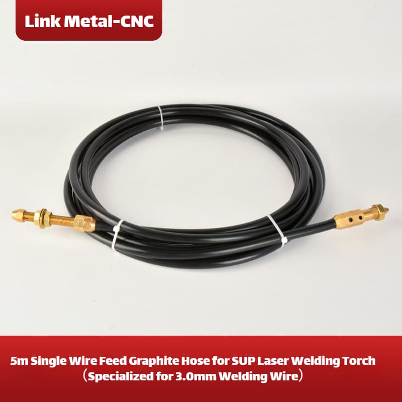 Link Metal CNC For Chaoqiang Weiye Single Wire Feed Graphite Hose 5m For 3.0mm Welding Wire