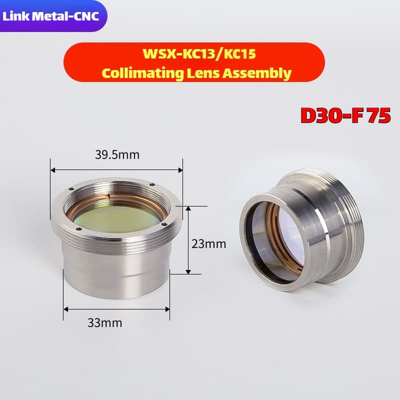 Link Metal CNC WSX Collimating Lens Assembly for KC13/KC15 D30-F75 Fiber Laser Cutting Heads