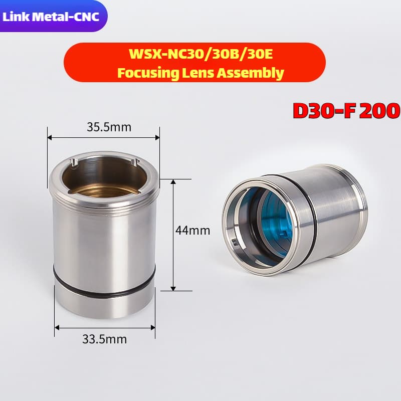 Link Metal CNC WSX Focusing Lens Assembly for NC30/30B/30E D30-F200 Fiber Laser Cutting Heads