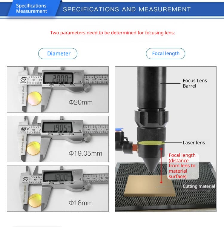 LinkMetal CNC High Hardness GaAs CO2 Laser Focus Lens