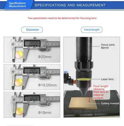 LinkMetal CNC High Hardness GaAs CO2 Laser Focus Lens