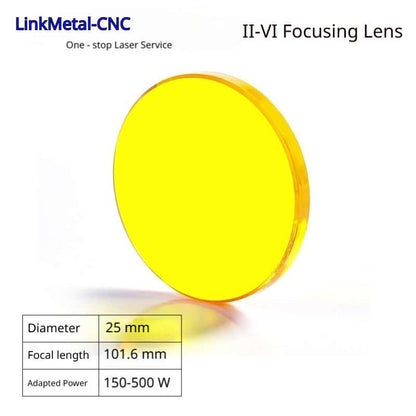 LinkMetal CNC II-VI D25mm FL101.6mm CVD ZnSe CO2 Laser Focus Lens