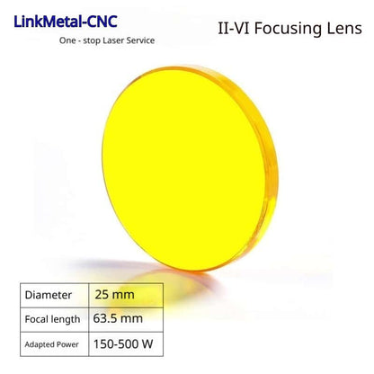 LinkMetal CNC II-VI D25mm FL63.5mm CVD ZnSe CO2 Laser Focus Lens