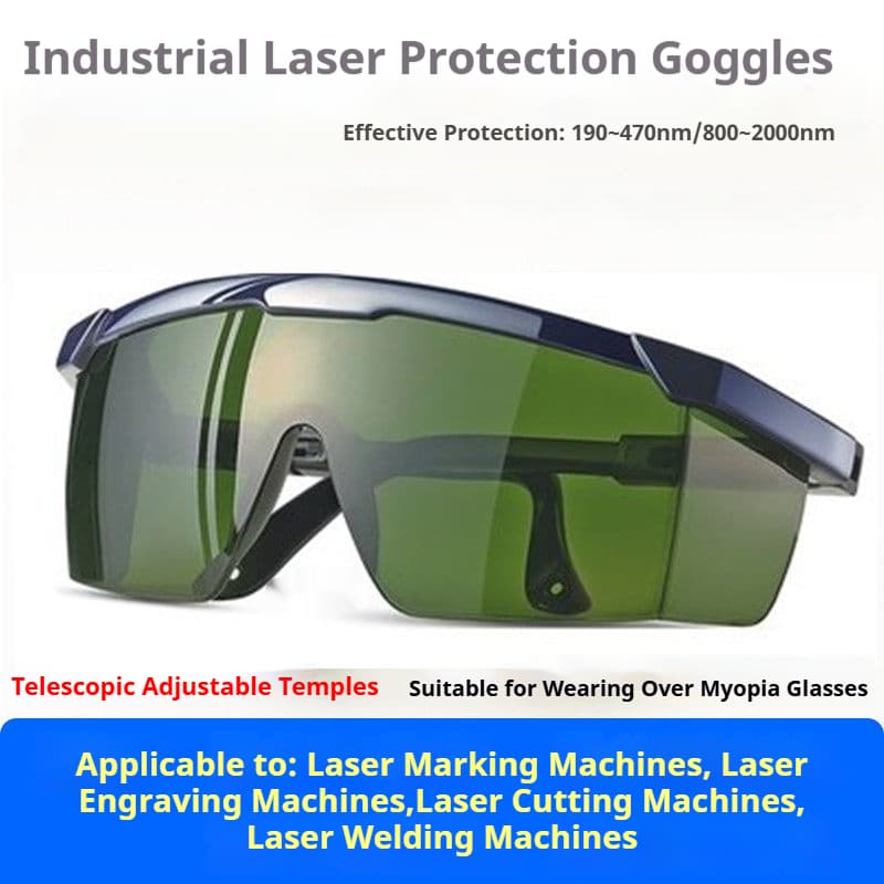 LinkMetal CNC Adjustable Temple Version Fiber Laser Safety Goggles