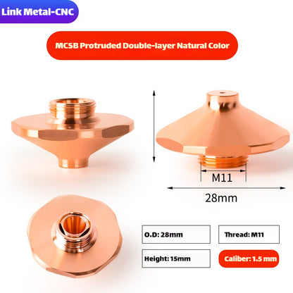 MCSB Style Double-Layer High-Speed Laser Cutting Nozzle | LinkMetal CNC