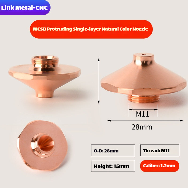 MCSB Style Single-Layer High-Speed Laser Cutting Nozzle | LinkMetal CNC