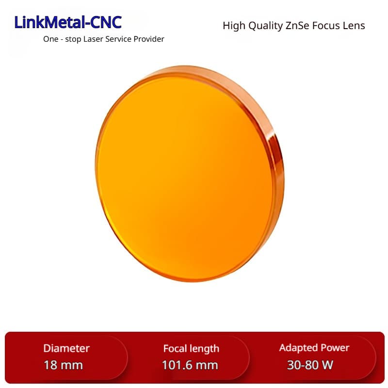 LinkMetal CNC D18mm FL101.6mm PVD ZnSe CO2 Laser Focus Lens