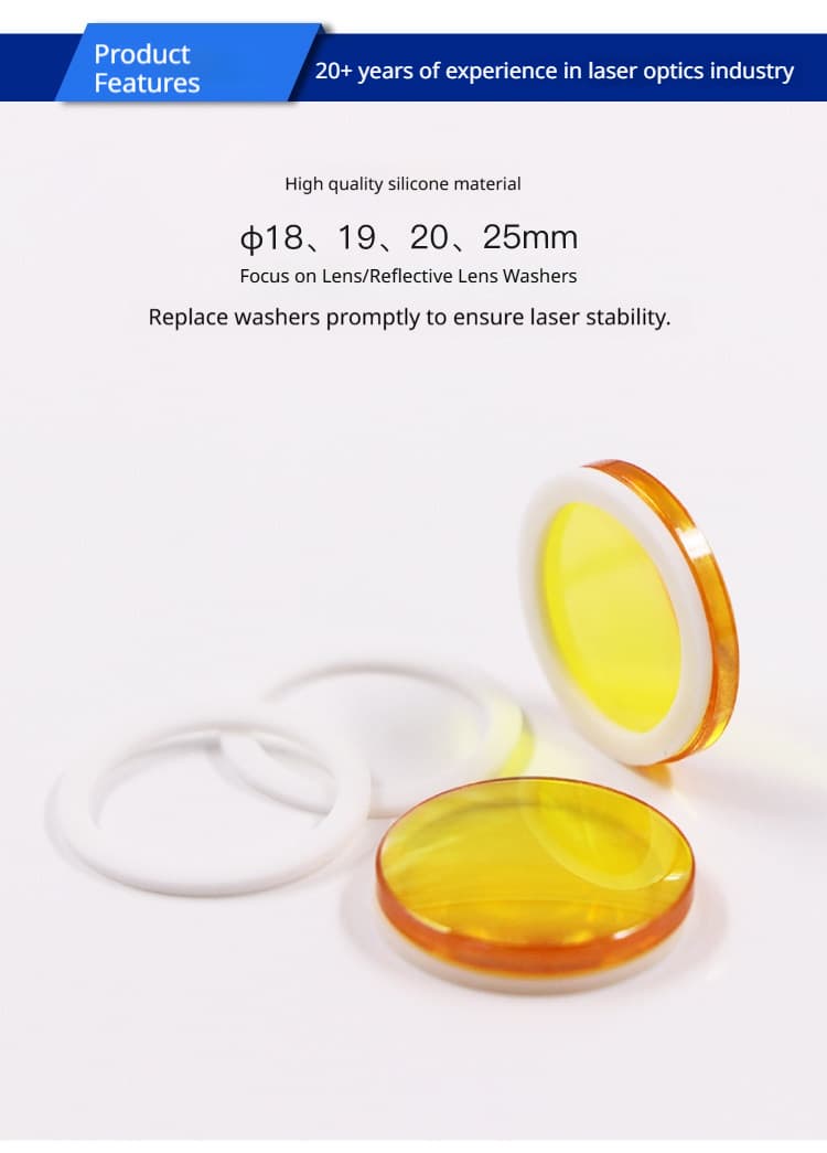 LinkMetal CNC All Sizes Silicone Sealing Washers for CO2 Laser Optics