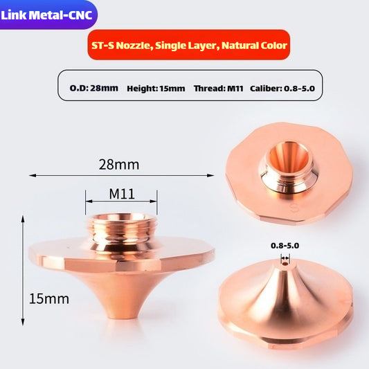 LinkMetal CNC ST‑S Single Layer High Speed Laser Cutting Nozzle