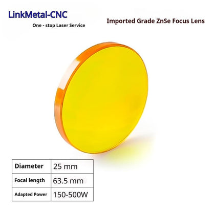 LinkMetal CNC Premium D25mm FL63.5mm CVD ZnSe CO2 Laser Focus Lens