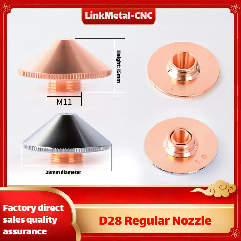 LinkMetal CNC D28 Standard Laser Nozzle for Fiber Laser Cutting Machines