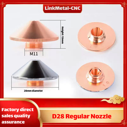 LinkMetal CNC D28 Standard Laser Nozzle for Fiber Laser Cutting Machines