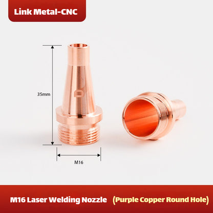 M16 Round Hole Link Metal CNC Super Weiye M16 Welding Nozzle for Laser Welding Machine