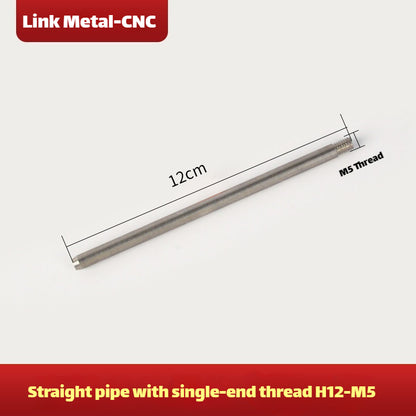 Straight Single-End H12-M5 M5 Wire Guide Tube