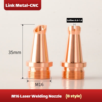 Type B Link Metal CNC Super Weiye M16 Welding Nozzle for Laser Welding Machine