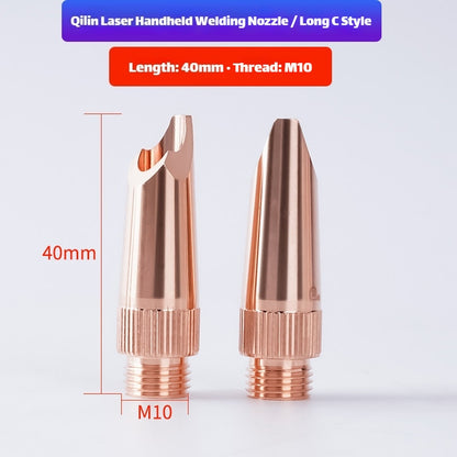 Type C (Long) Link Metal CNC Qilin M10 Welding Nozzle for Laser Welding Machine