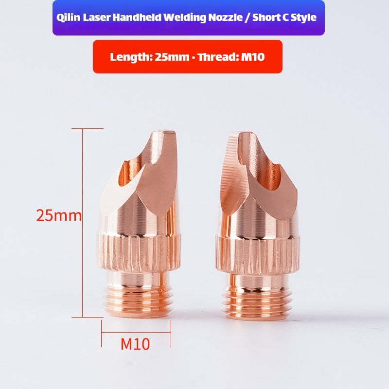 Type C (Short) Link Metal CNC Qilin M10 Welding Nozzle for Laser Welding Machine