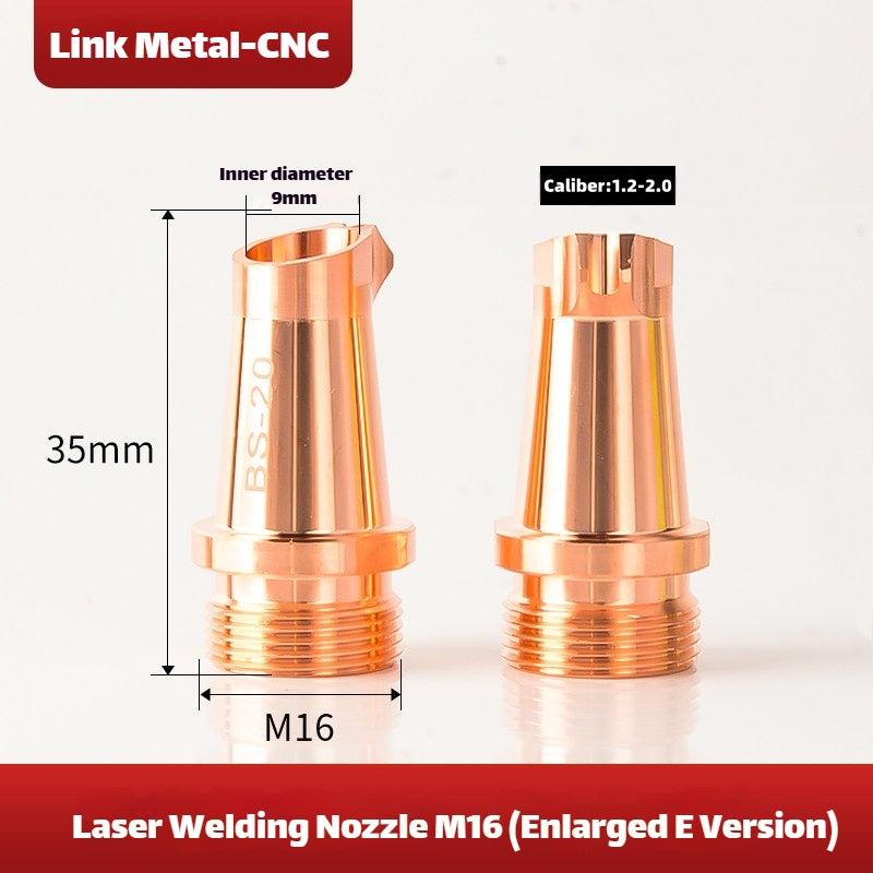 Type E Large Size Link Metal CNC Super Weiye M16 Welding Nozzle for Laser Welding Machine