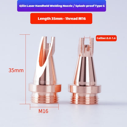 Type G Link Metal CNC Qilin M16 Welding Nozzle for Laser Welding Machine